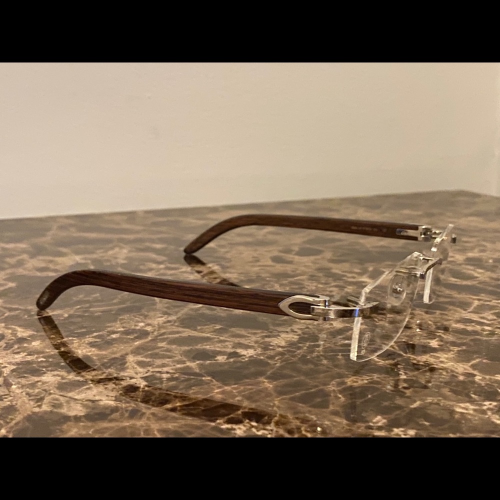 Authentic Cartier rimless glasses